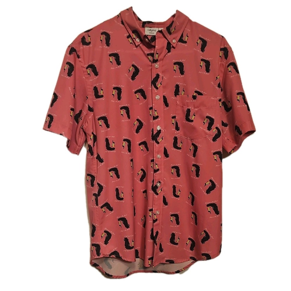 Crown and Ivy Mullet Button Up Shirt Sz M Party USA Summer Country Redneck